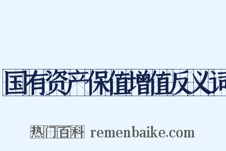 国有资产保值增值反义词是什么意思的图片